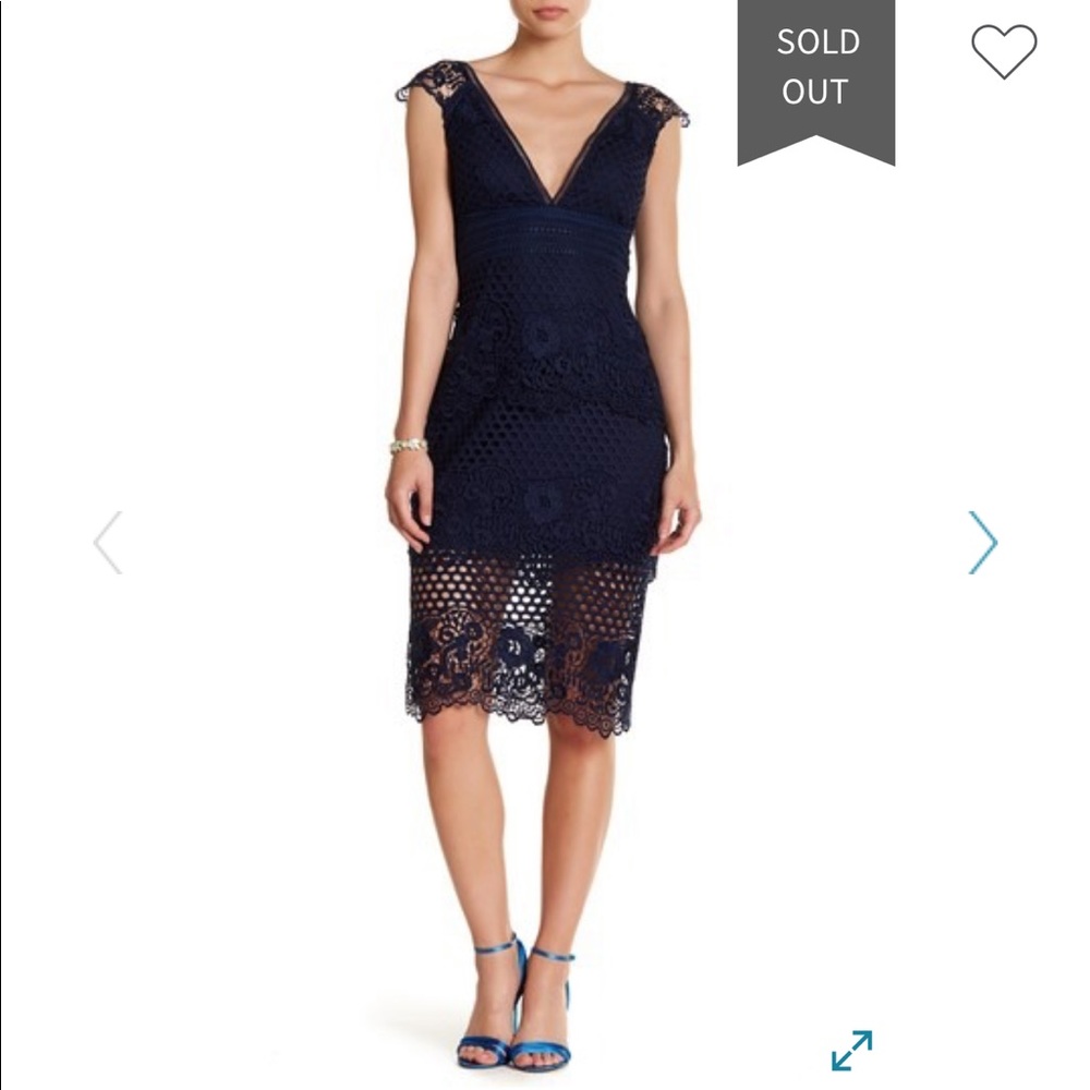 Laundry by Shelli Segal Navy crochet Dress